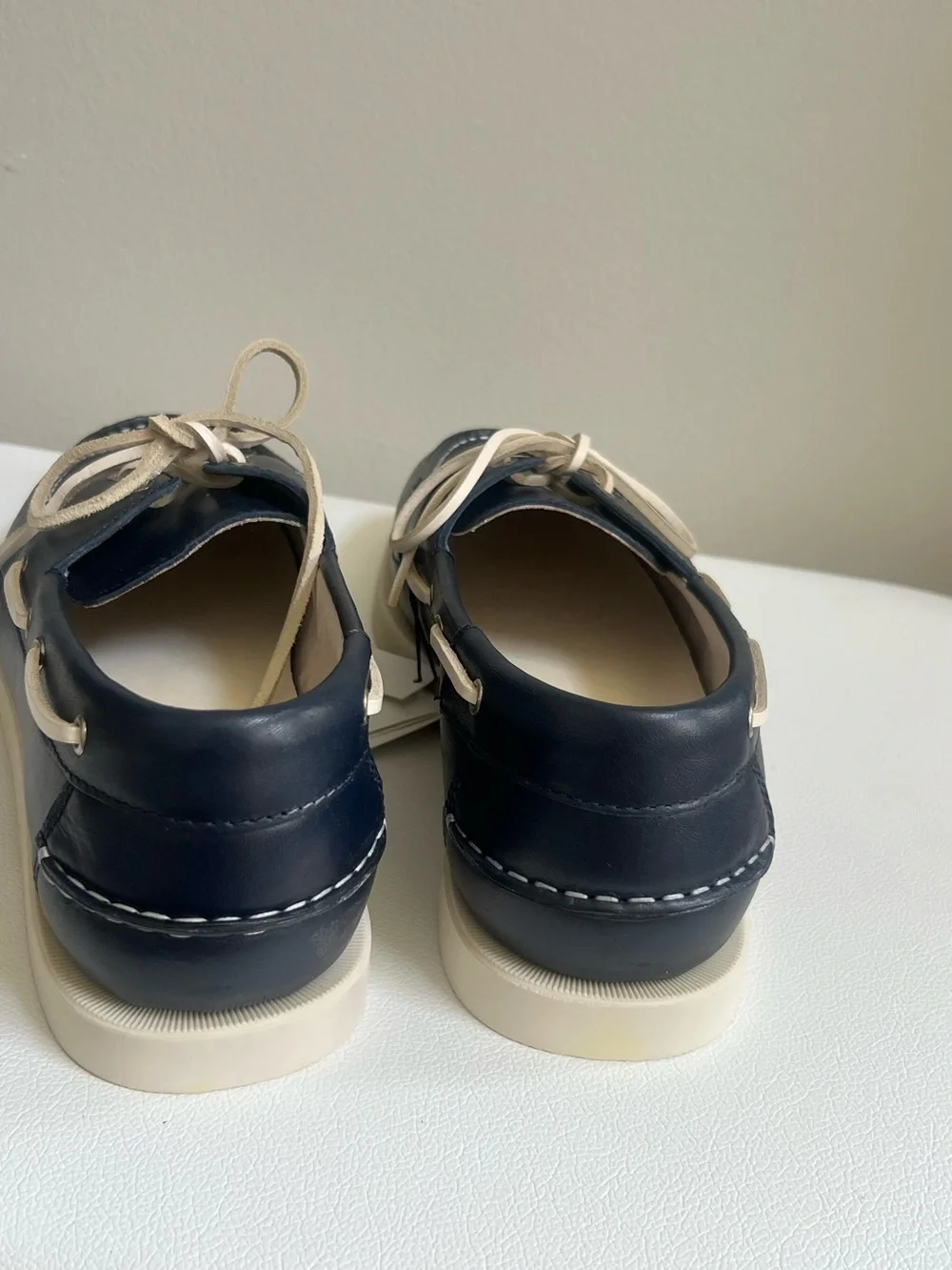 ZARA Navy Leather Boat Shoes Size 45 (12)